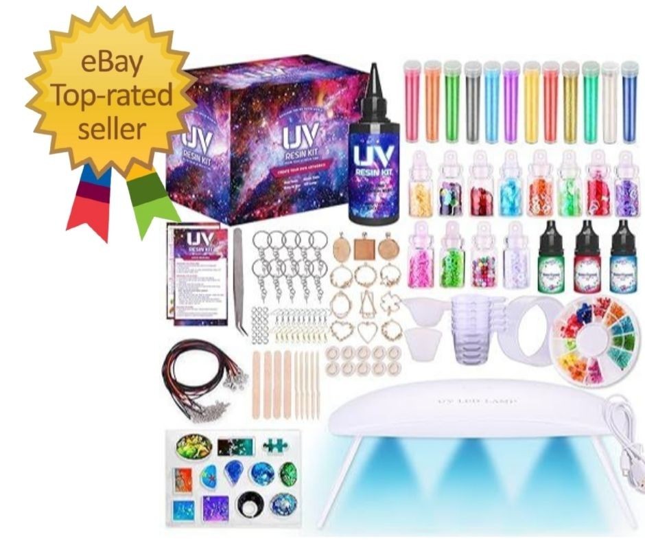 UV Resin Jewelry Making Kit with Silicone Molds UV Light,Diy Kits Jewelry Bracel