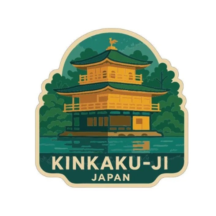 Kinkaku-ji Japan Iron On Heat Transfer Vinyl HTV Die-Cut Symbolic Landmark