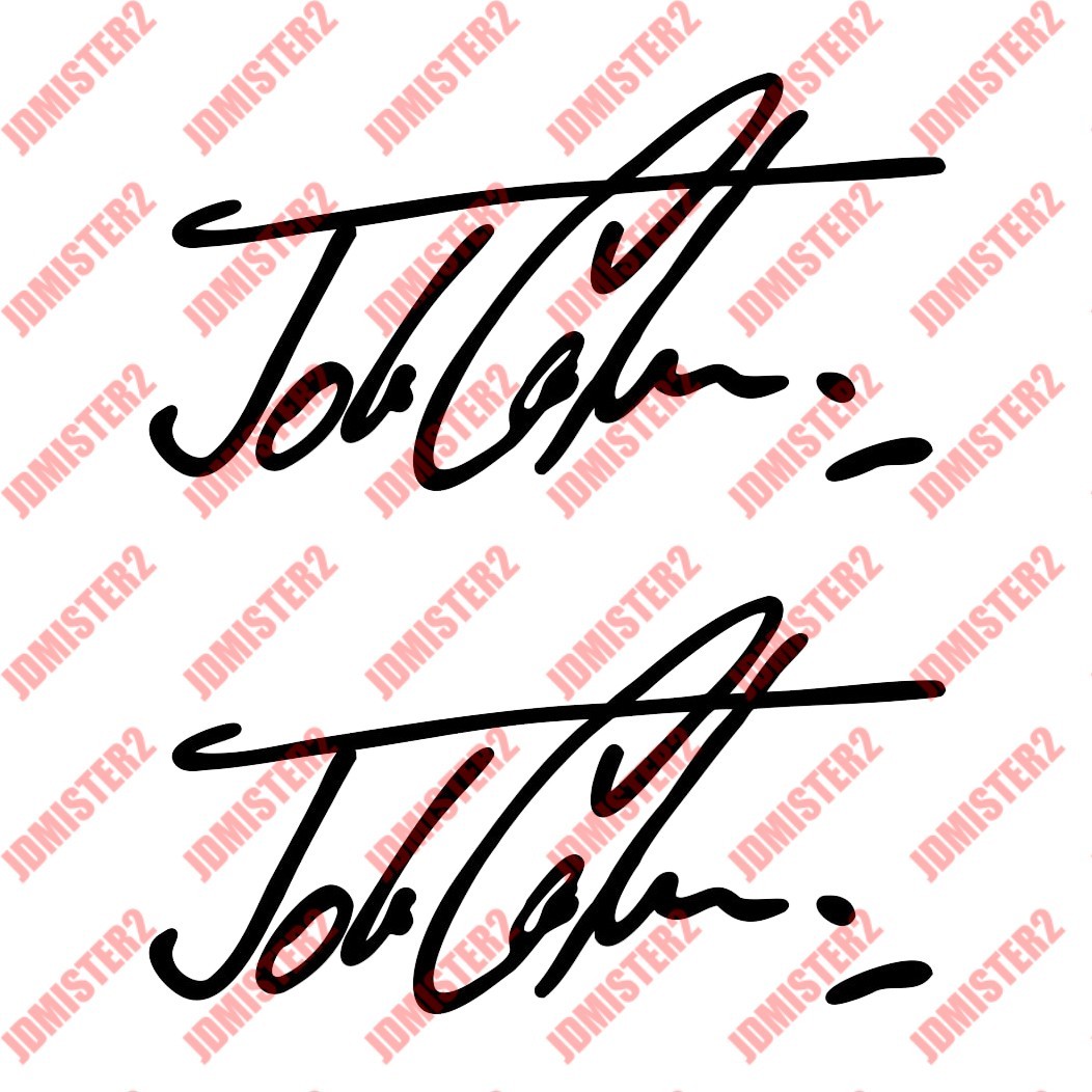 Mini Cooper Decal John Cooper Die Cut Vinyl Sticker John Cooper Autograph