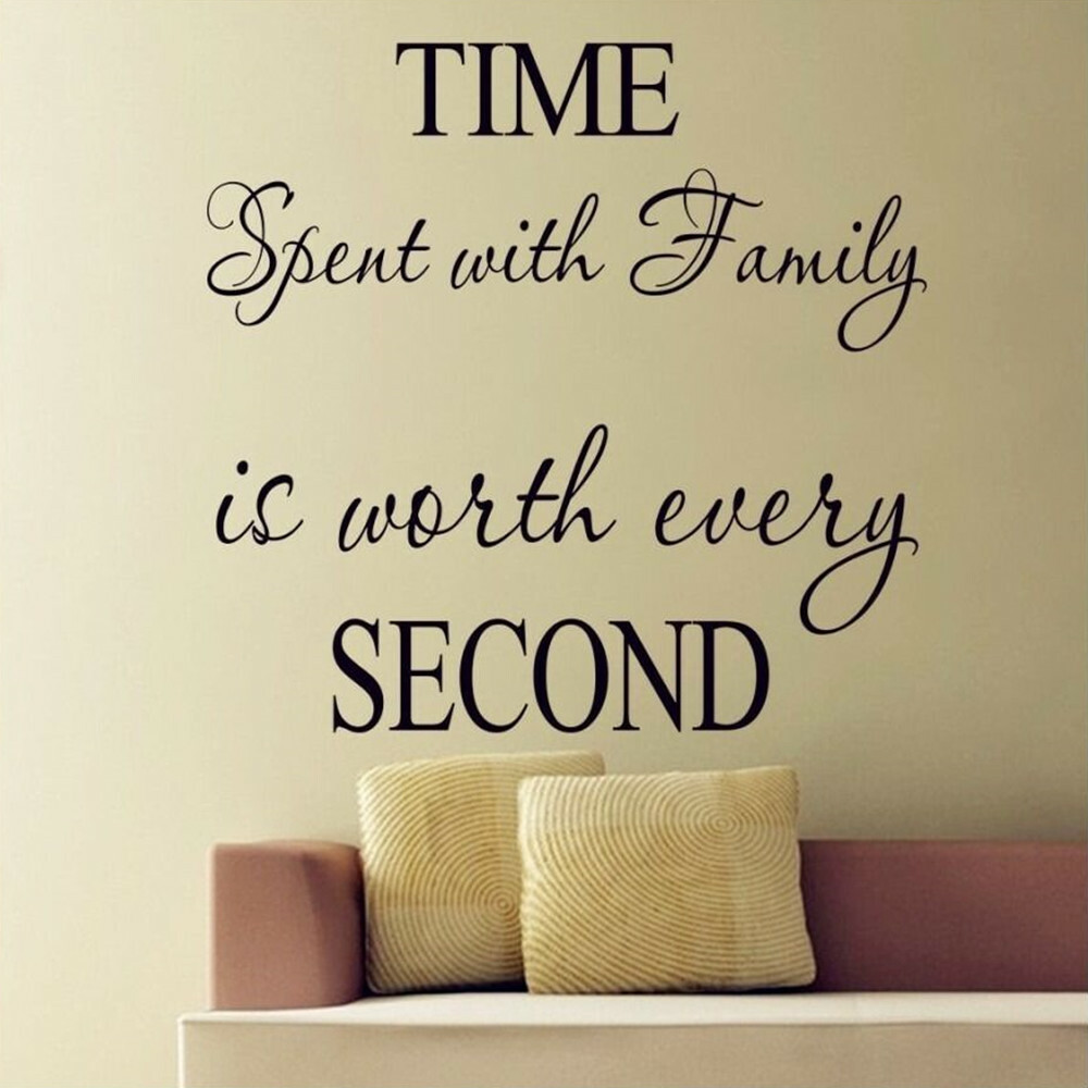 Time Spent with Family is Worth Every Second Home Wall Decals Stickers Fast Ship