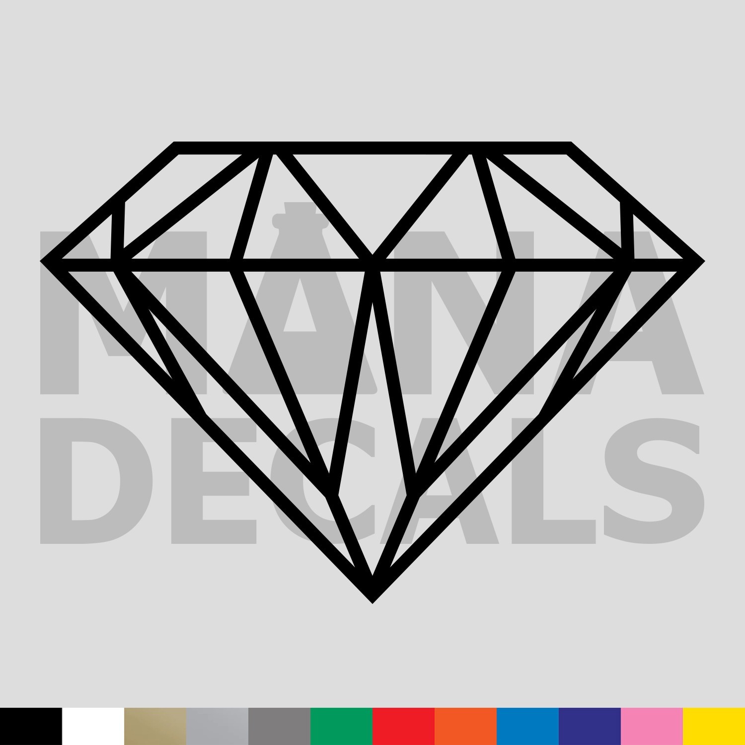 Diamond Vinyl Die Cut Decal Sticker – Ice Drip Bling Outline