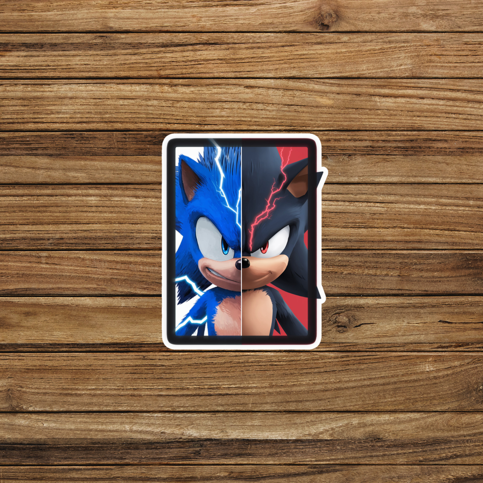 Sonic vs Shadow Epic Battle Vinyl Sticker – Gamer Laptop Decal #1537