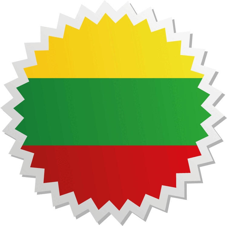 Lithuania Star Car Bumper Sticker Decal