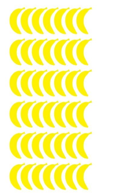 Banana Stickers Sticker 1-1/4″ DC36-025 Light Yellow