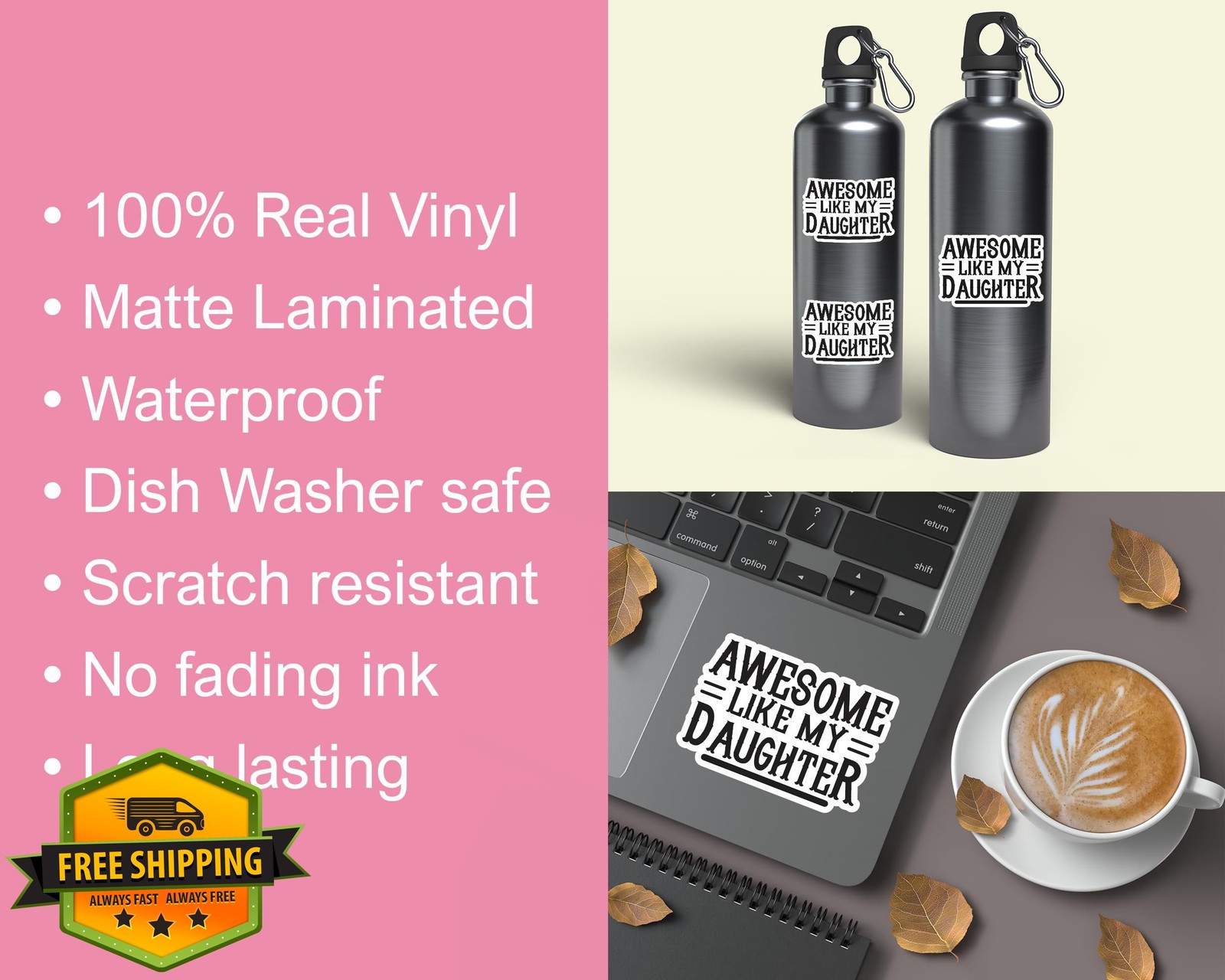 NALSDesigns Awesome Like My Daughter Sticker Pack