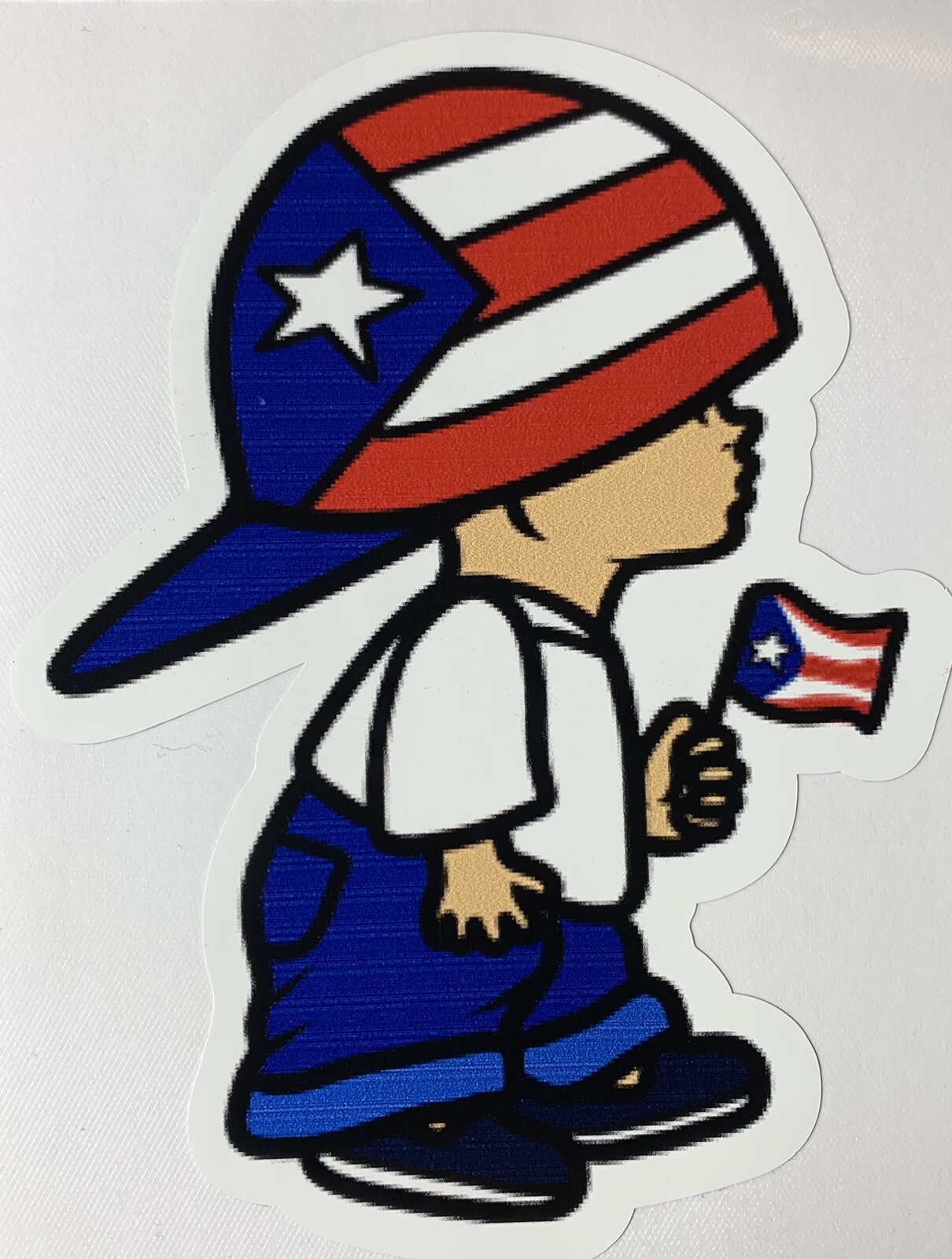 PUERTO RICO KID BOY car bumper sticker decal 3″ x 5″