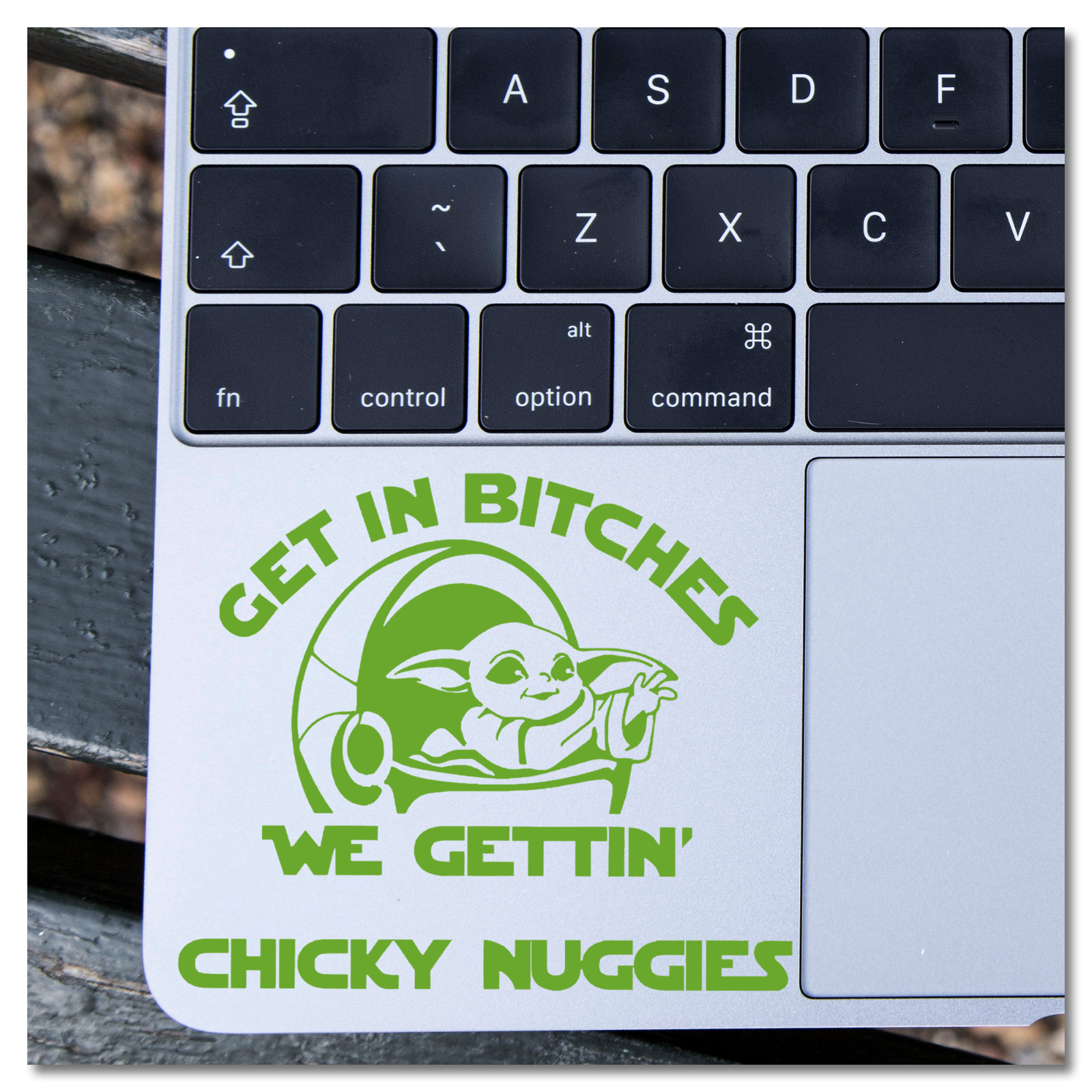 6″ Grogu Baby Yoda Chicky Nuggets Star Wars Vinyl Decal Sticker