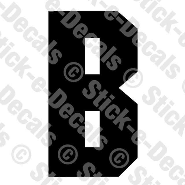 JERSEY LETTER B Vinyl Die Cut Decal Sticker Sport Athlete Alphabet Text – RSD