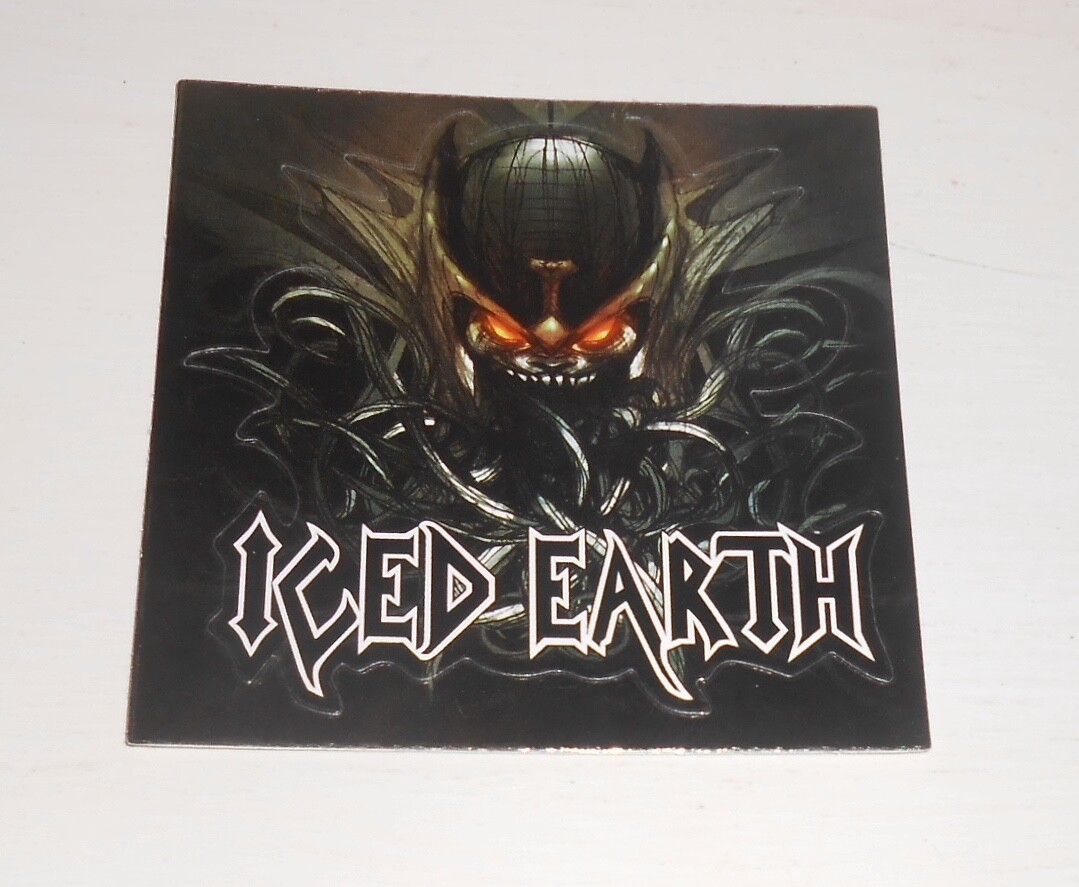 Iced Earth Sticker (Dye Cut) 4×4 Black Metal