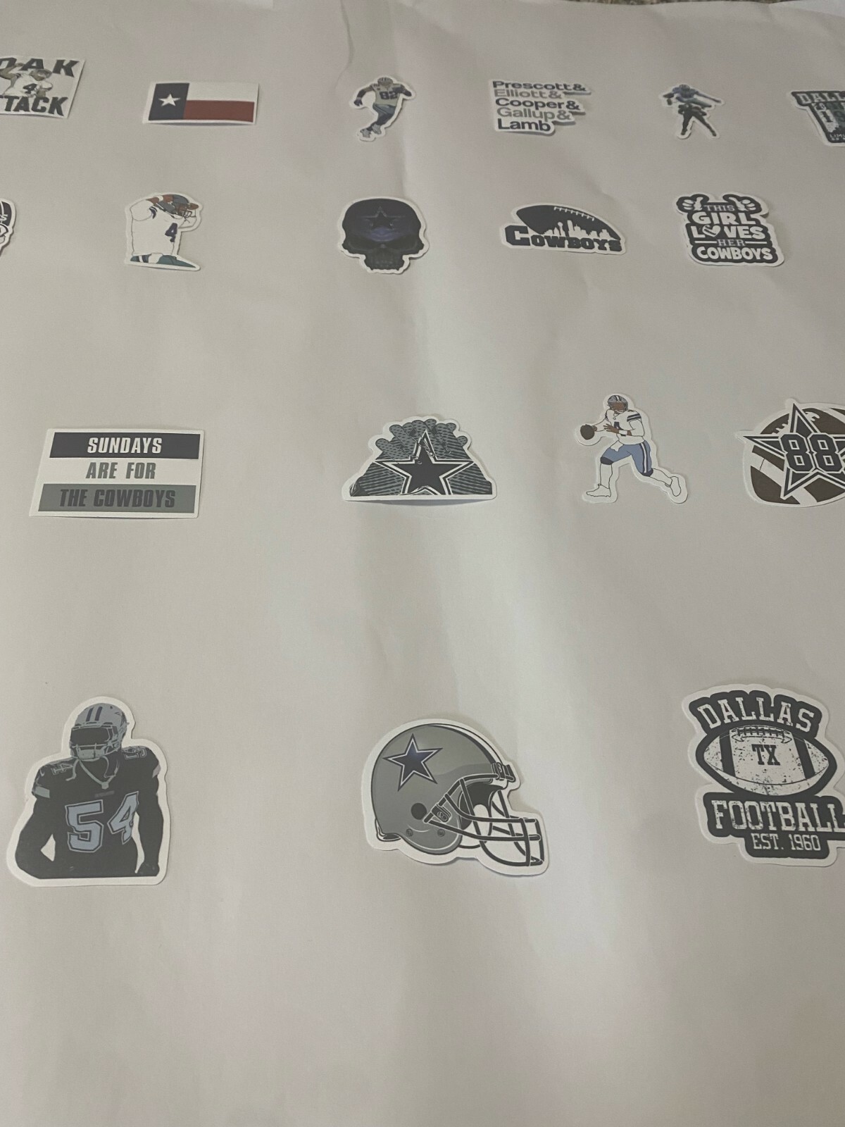 Dallas Cowboys Players and Team Logo Stickers Decals (ships from USA) (1)