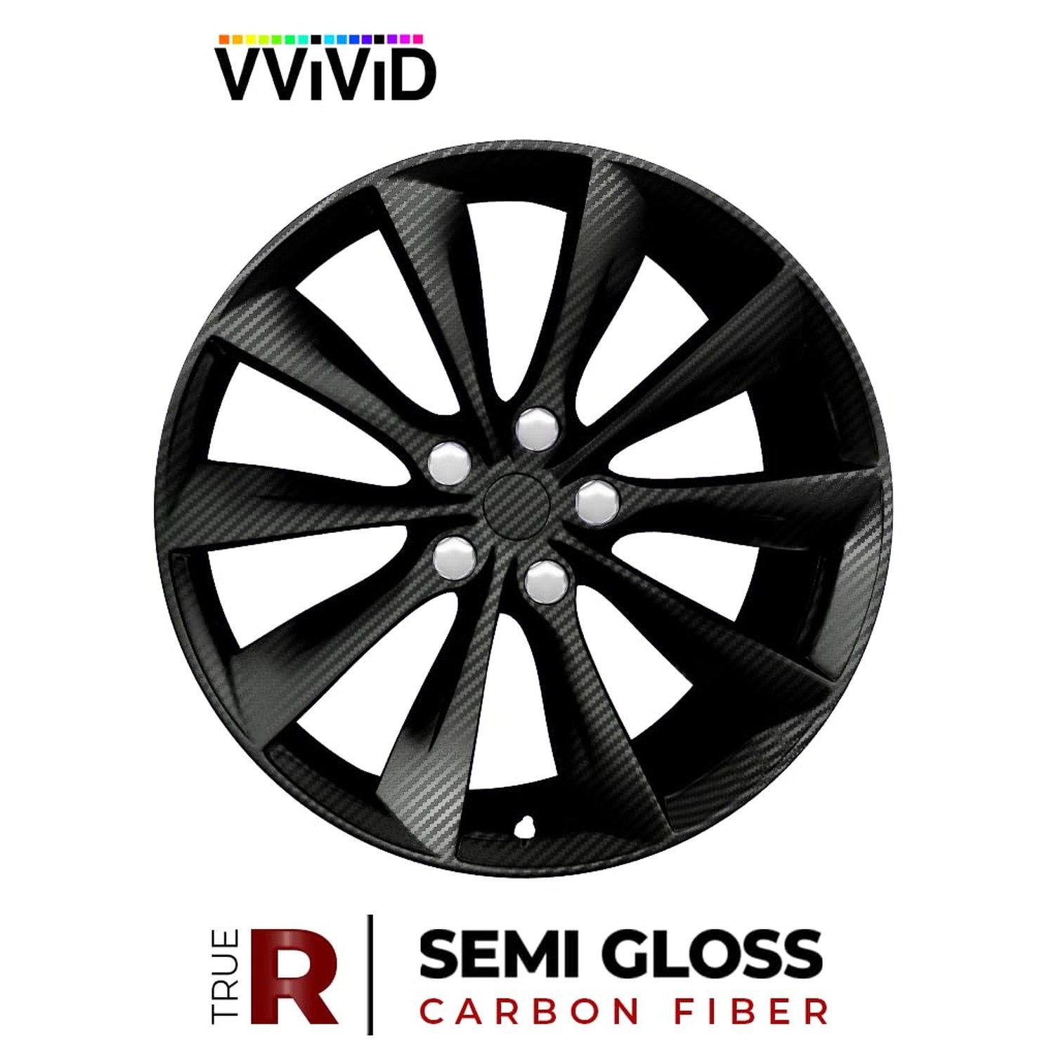 Black 4D True R Semi-Gloss Carbon Fiber 17.75 Inches x 60 Inches Vinyl Wrap R…