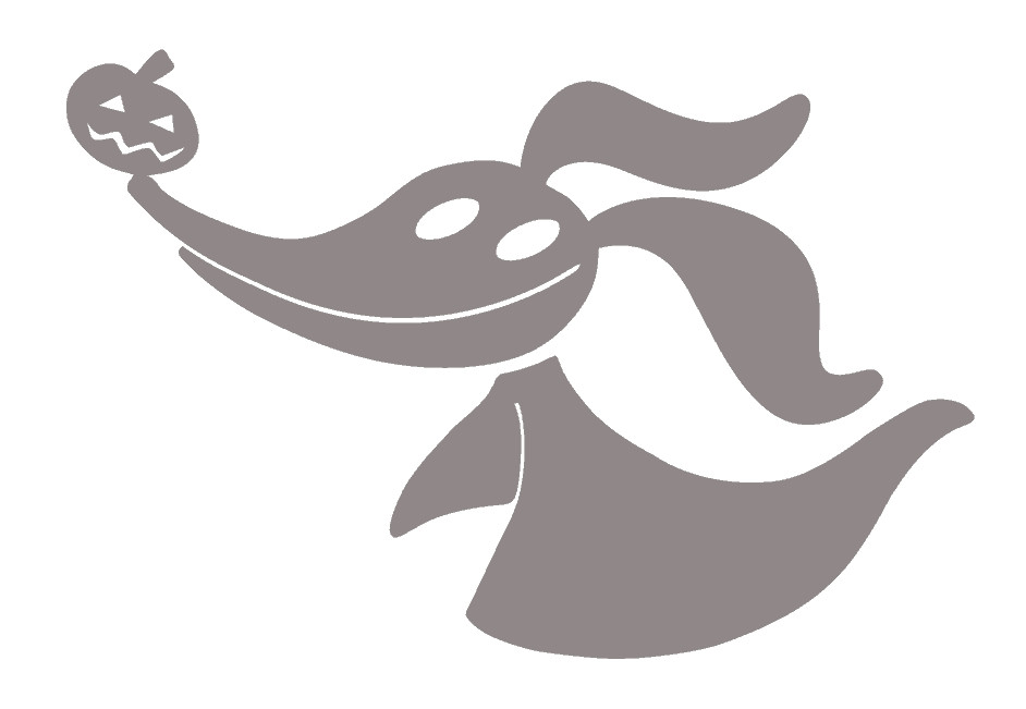 ZERO DOG GHOST, JACK SKELLINGTON’S DOG, NIGHTMARE, Decal Sticker for Car, Laptop