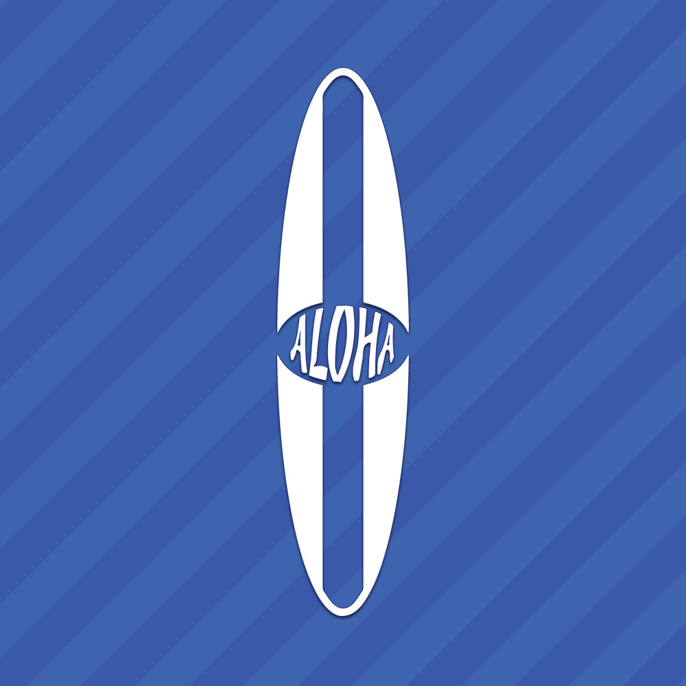 Aloha Surfboard Vinyl Decal Sticker