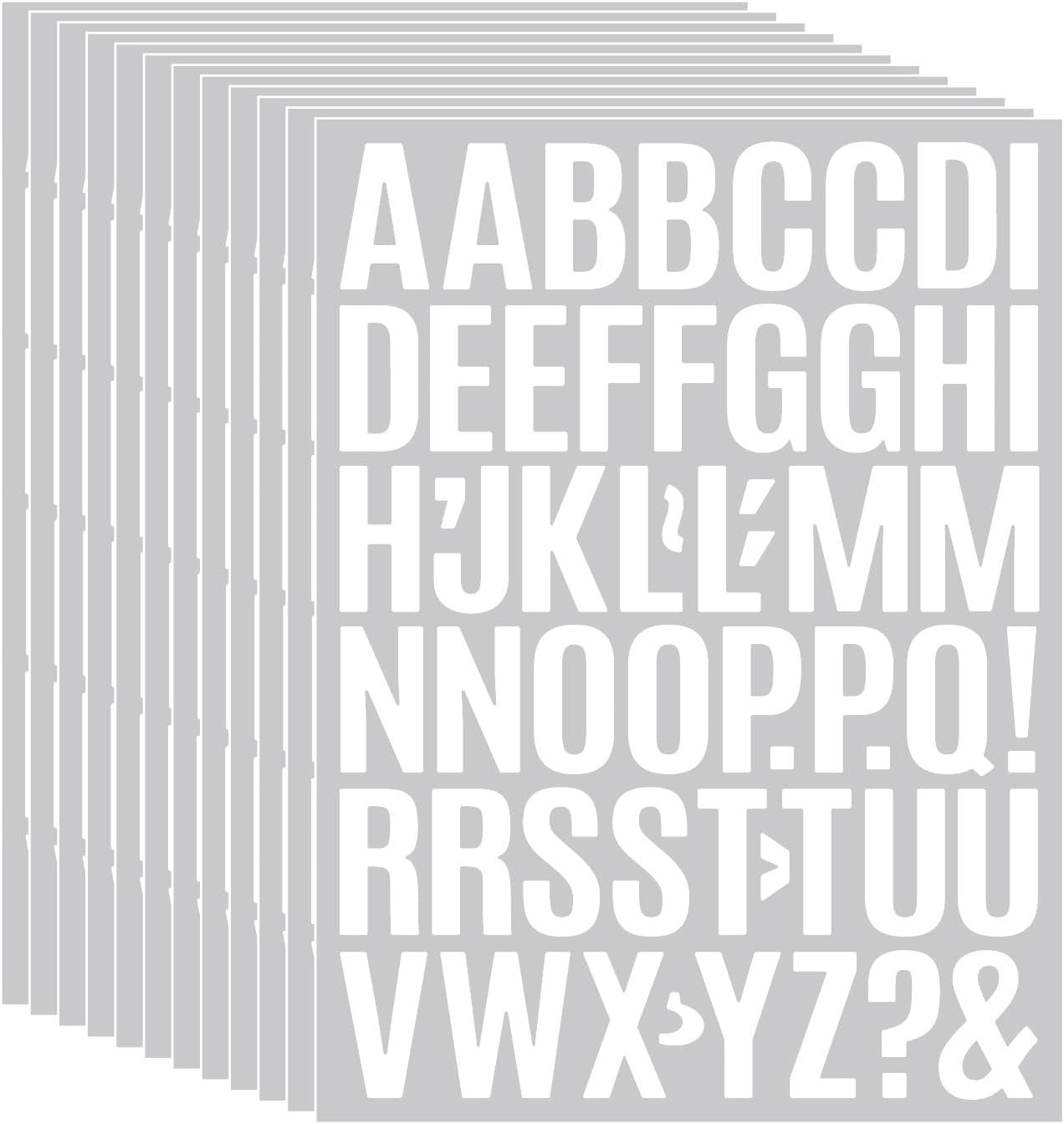 12 Sheets 1 Inch Vinyl Letter Stickers – Alphabet Decals for Windows, Walls, …