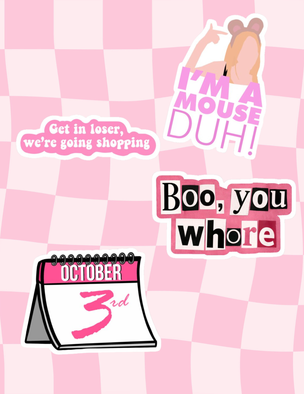 Mean Girls #2 2000’s Movie 4pc Sticker Pack
