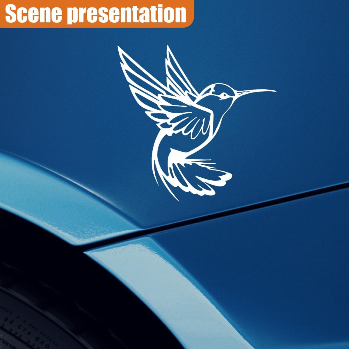 White Hummingbird Waterproof Vinyl Car Sticker Auto Laptop Wall Decal