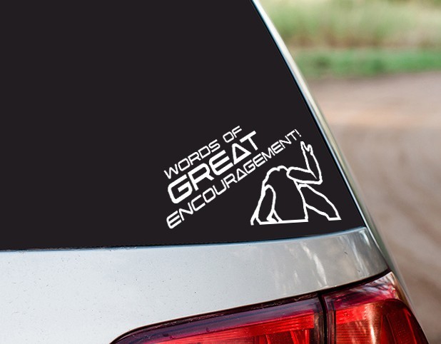 Project Hail Mary window decal Rocky «Words of GREAT Encouragement»