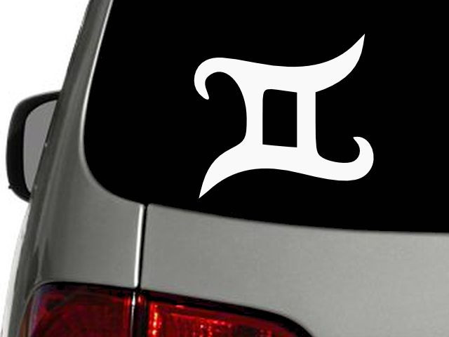 Gemini Sign Astrological Zodiac Vinyl Decal Car Wall Sticker CHOOSE SIZE COLOR