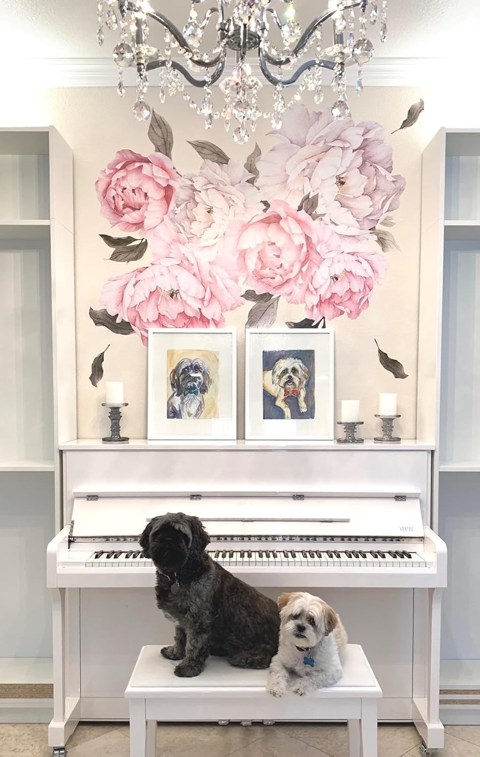 Large 67″ Floral Peonies Wall Sticker – Botanical Beauty for Indoor Spaces