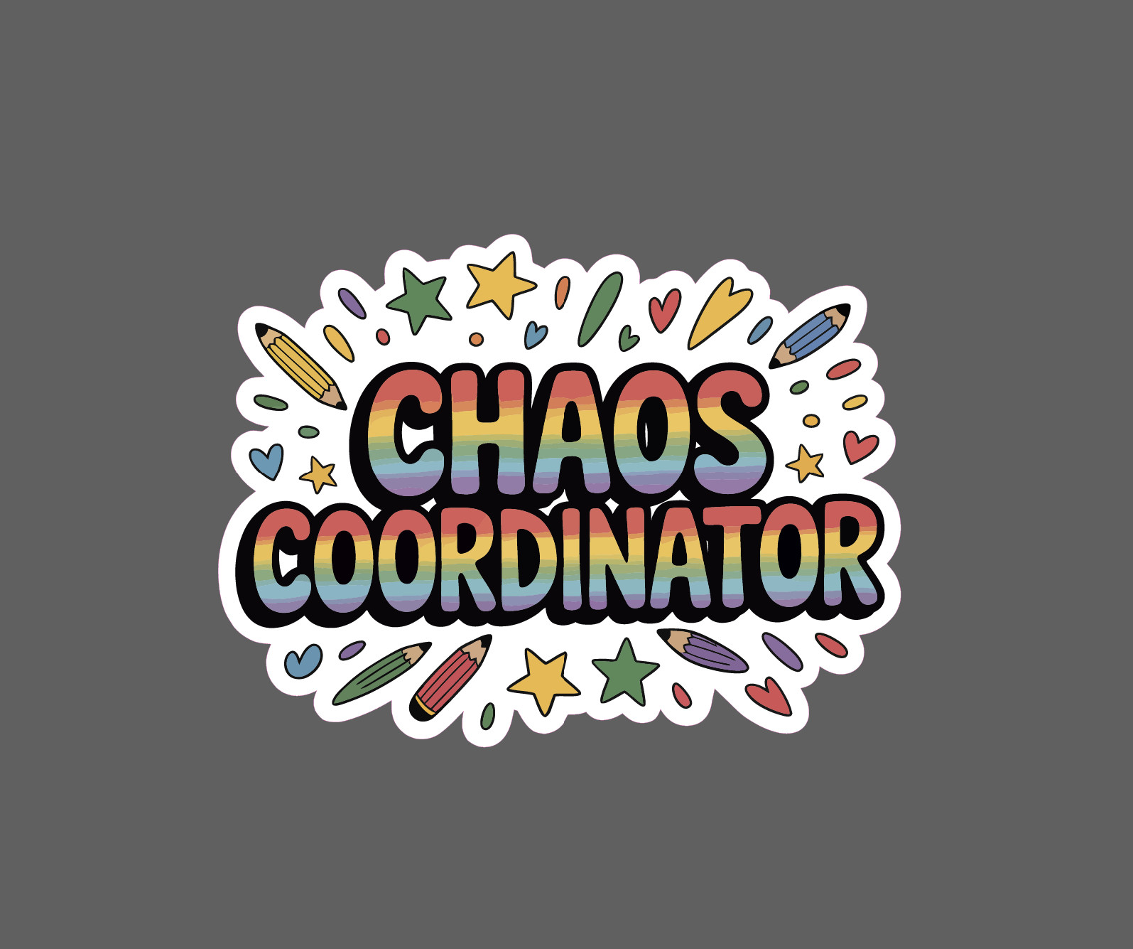 Chaos Coordinator Sticker Waterproof Decal Teacher School Mom Color Gift NEW
