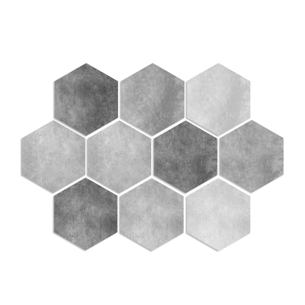 10PCS Hexagon Non- Floor Sticker Hexagonal Tile Sticker Peel Stick Backsplash