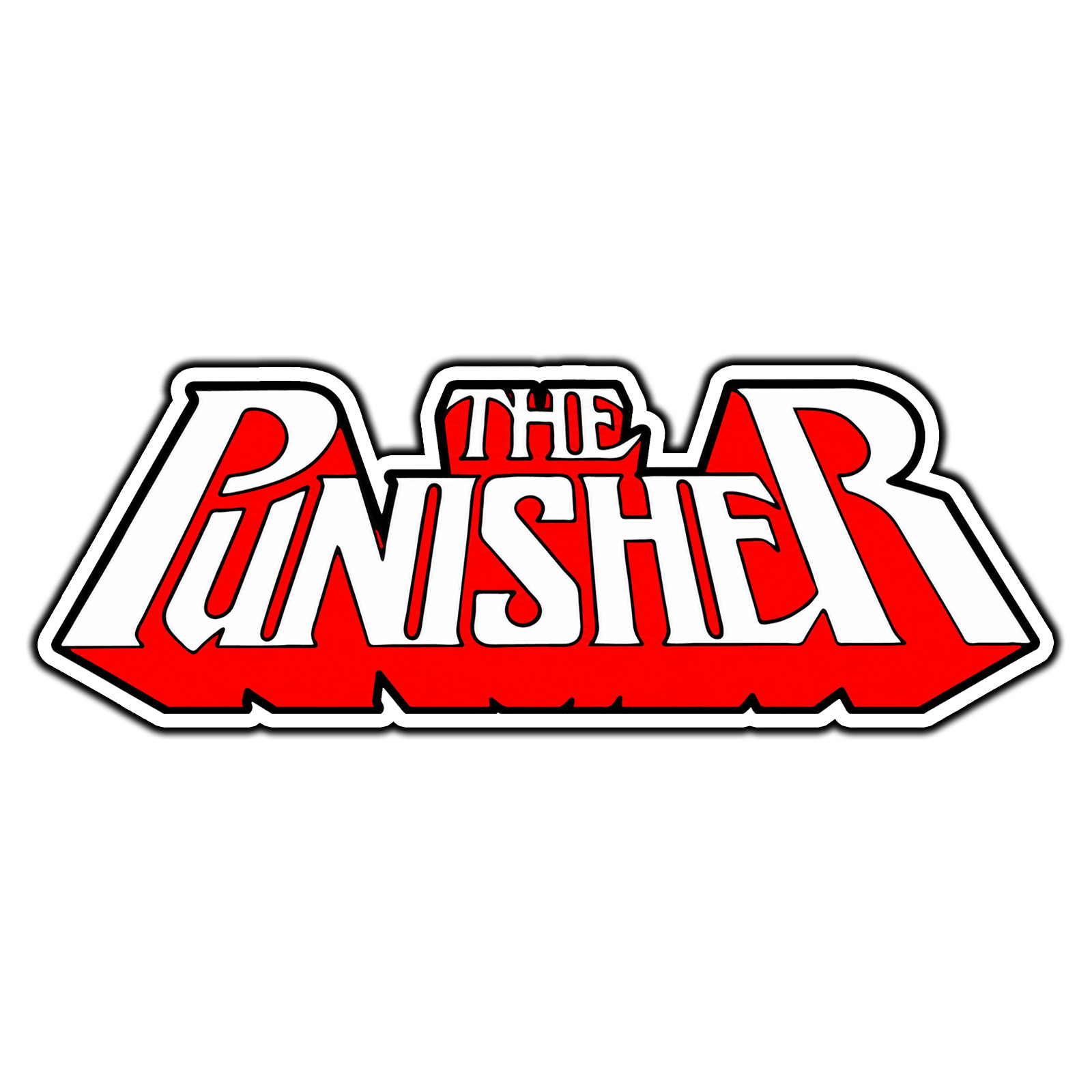 The Punisher Red Arcade Logo #1 Retro Sticker Waterproof Vinyl Decal Die-Cut