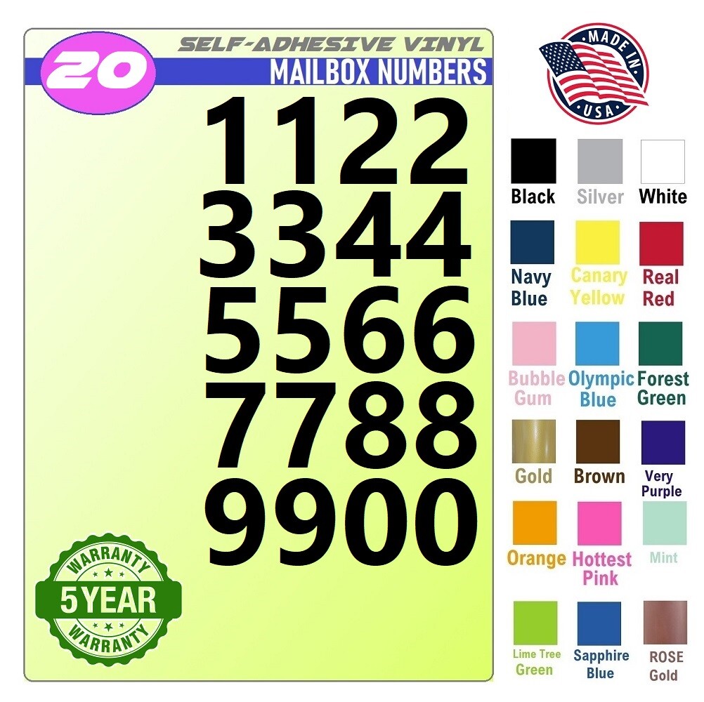20 Mailbox,Car, Doors, Toolbox,Lockers,Window, Decal Sticker Numbers [EBRIMA