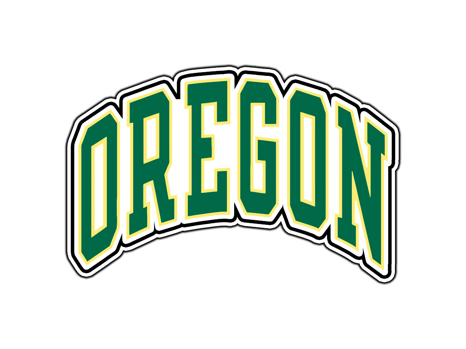 #396 Oregon Ducks Logo #3 Waterproof Vinyl Sticker Decal Die-Cut