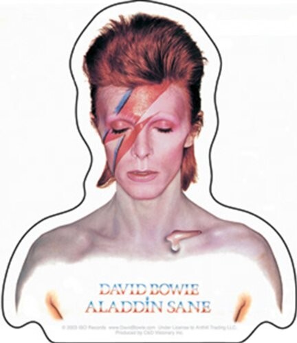 Sticker David Bowie Glossy Aladdin Sane C&D Official New 4 x 3.5 inches