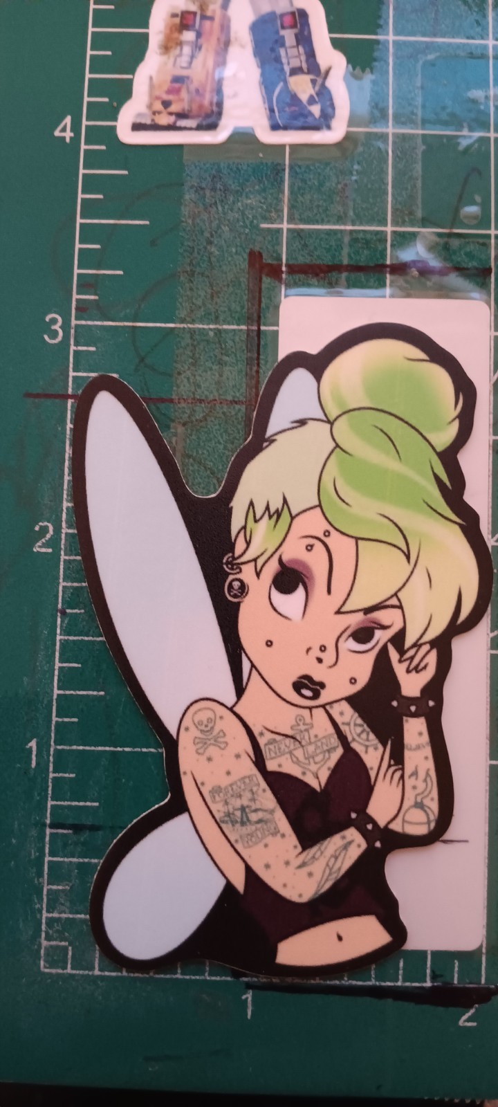 Punk-inspired X DISNEY’S TINKERBELL X VYNIL HIGH-GLOSS DIE-CUT STICKER X 2.5X2″