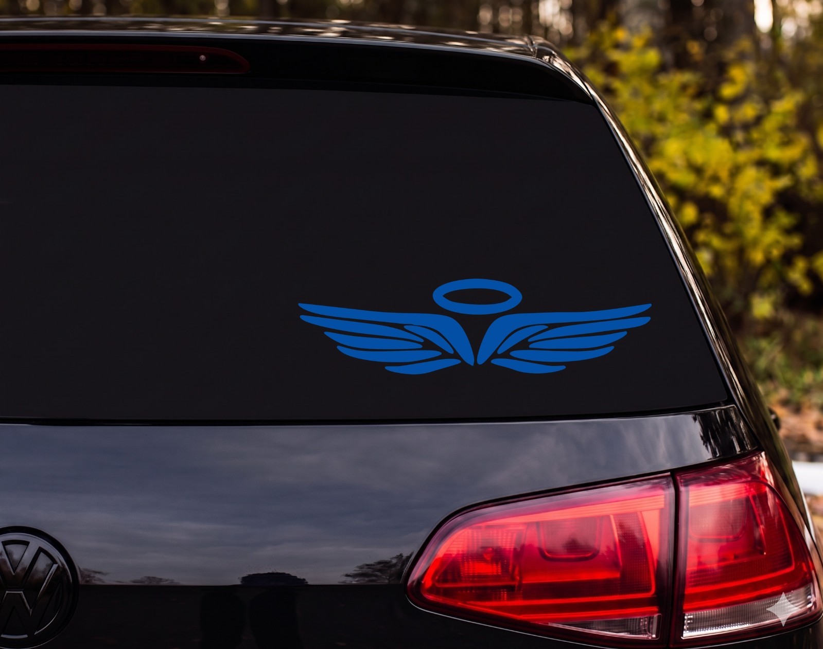 Angel Wings With Halo Die Cut Vinyl Decal Custom Car Wall | Memorial Gift