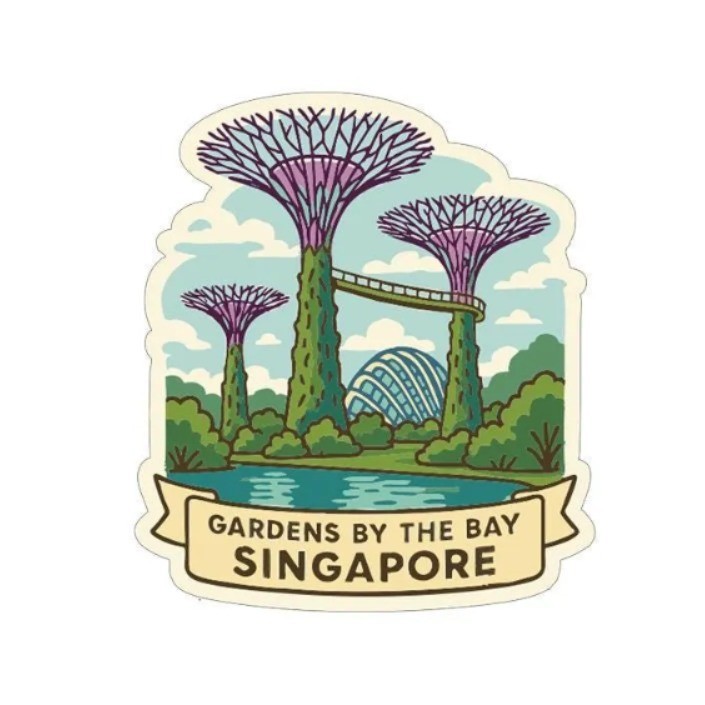 Gardens by the Bay Singapore Iron On Heat Transfer Vinyl HTV Die-Cut Symbolic