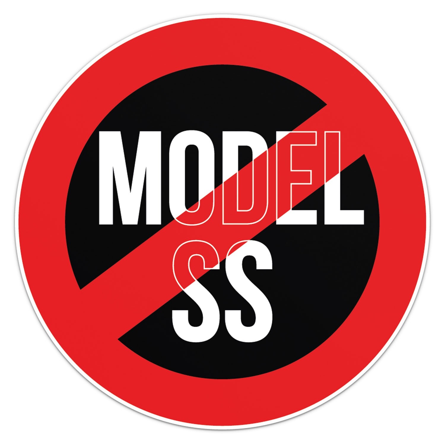 No New Model Anti Elon Sticker Vinyl Car Bumper Decal