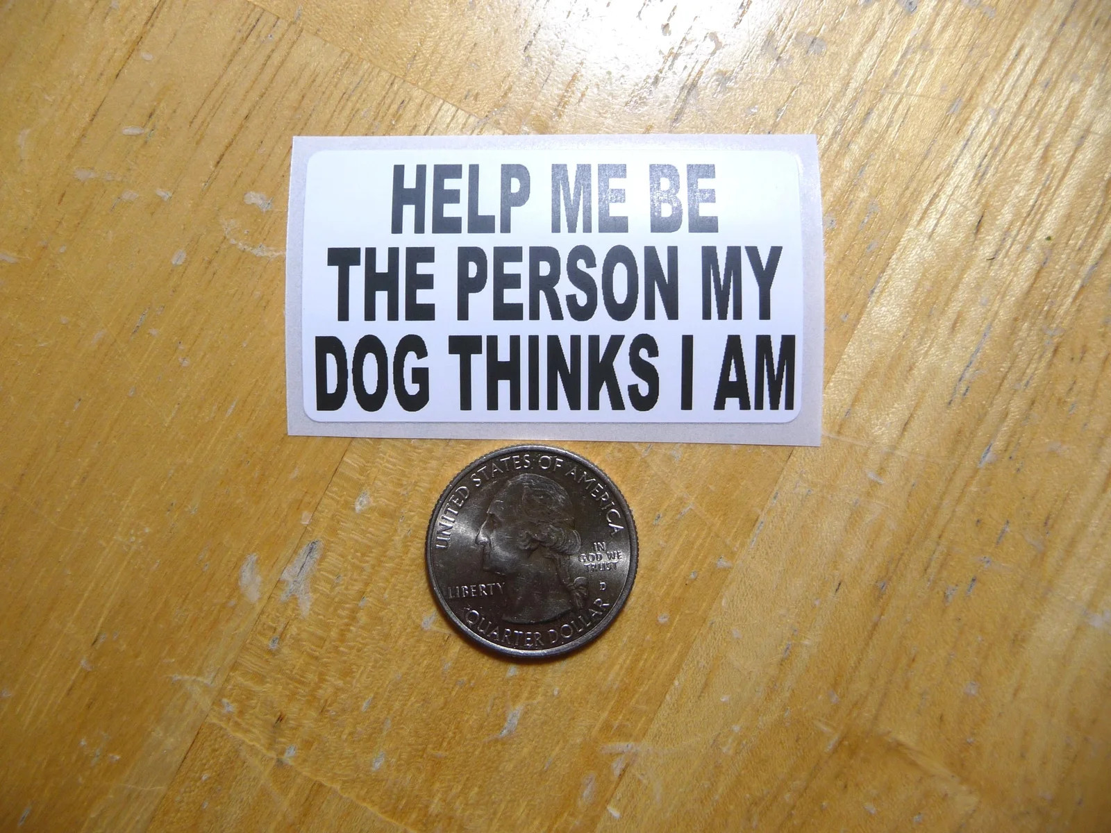 HELP ME BE THE PERSON MY DOG THINKS AM STICKER DECAL 1 – 50 BULK PACK FUNNY
