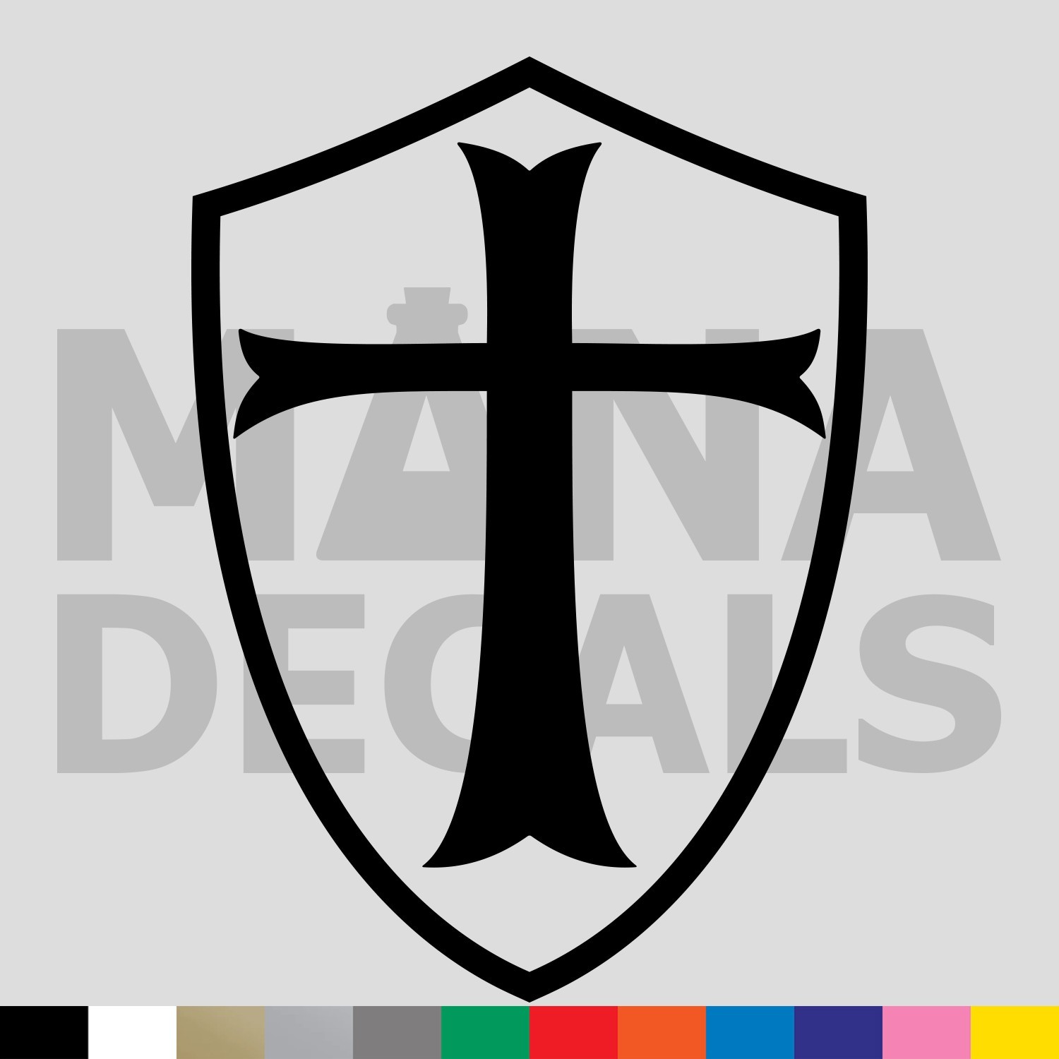 Knights Templar Shield Vinyl Die Cut Decal Sticker – Masonic Freemason Christian
