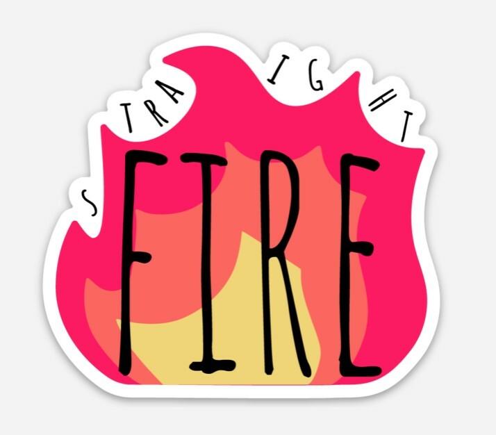 Vinyl Stickers w/ Phrases: «So Extra», «Spill the Tea», «Shook», «Straight Fire»