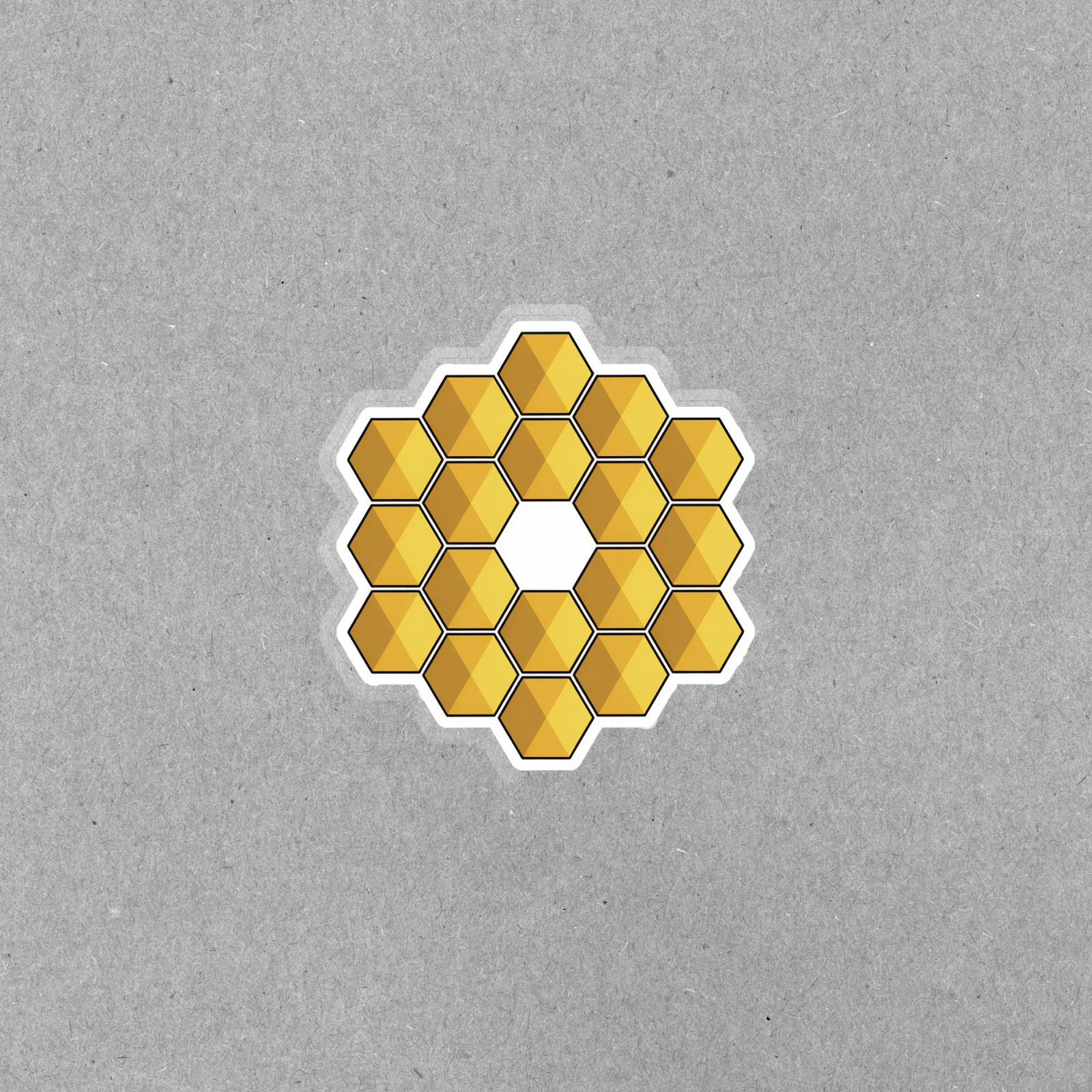 Geometric James Webb Telescope Hexagon Art Sticker Decal #6371