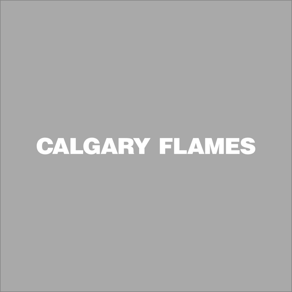 Calgary Flames #4 NHL Team Logo 1 Color Vinyl Decal Sticker Car Window Wall