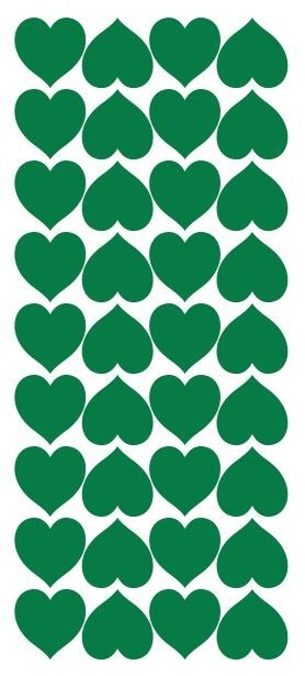 Green Heart Hearts Stickers Sticker 1″ DC20-068