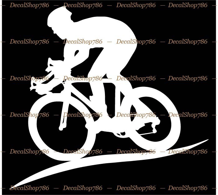 Cycling Silhouette IV – Outdoor Sports – Vinyl Die-Cut Peel N’ Stick Decals
