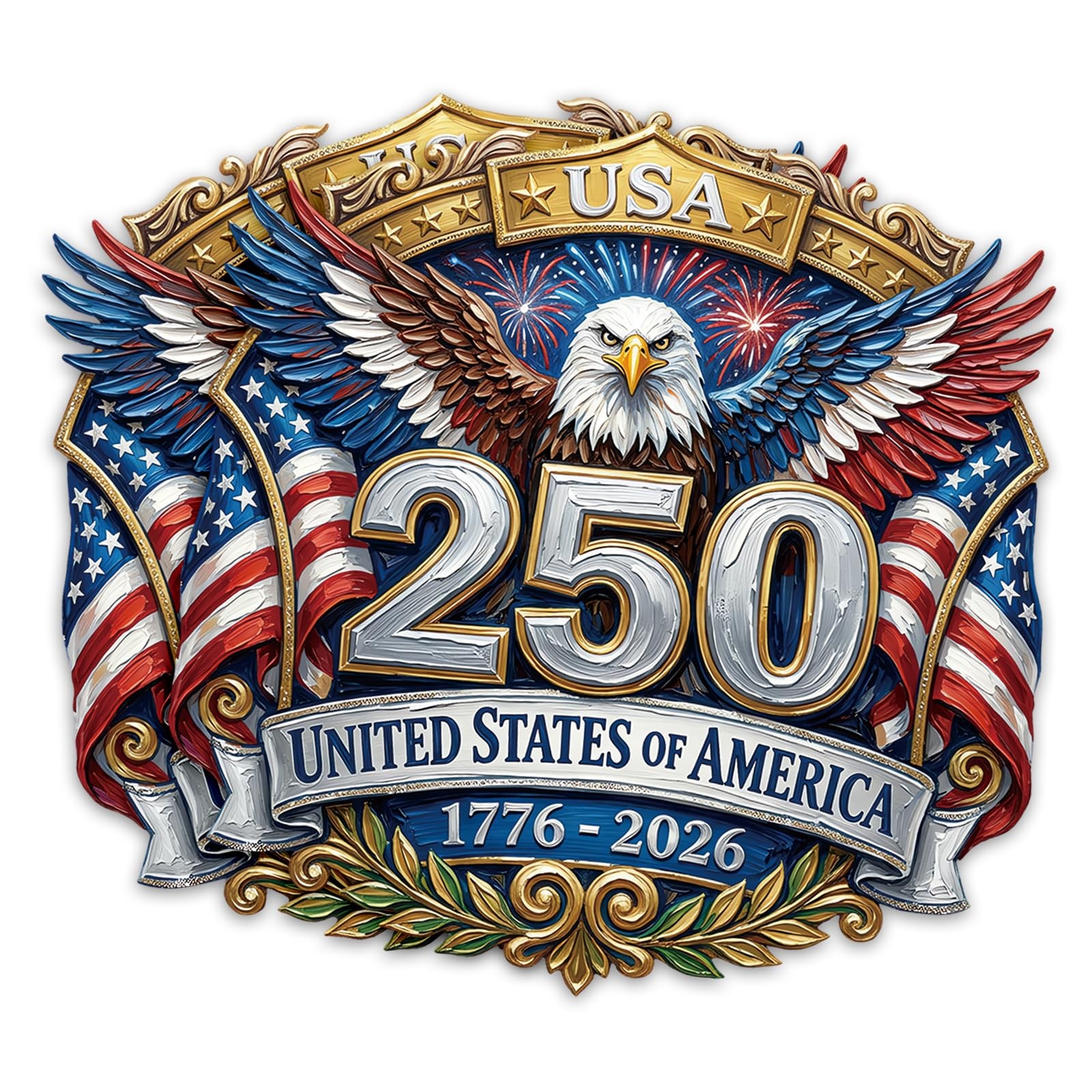 250th Anniversary USA Car Decal Sticker 2Pcs America 250 Patriotic Stickers …