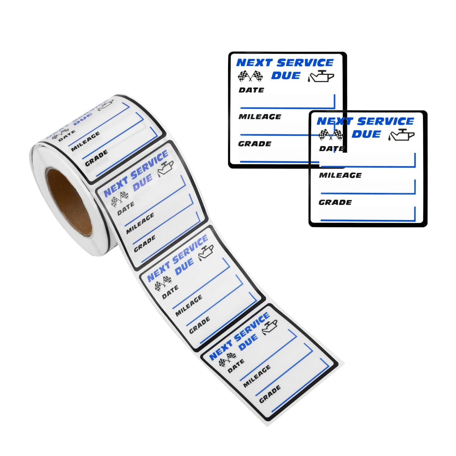 300PCS Car Oil Change Stickers for Windshield – Next Service Due Sticker,2″x2″