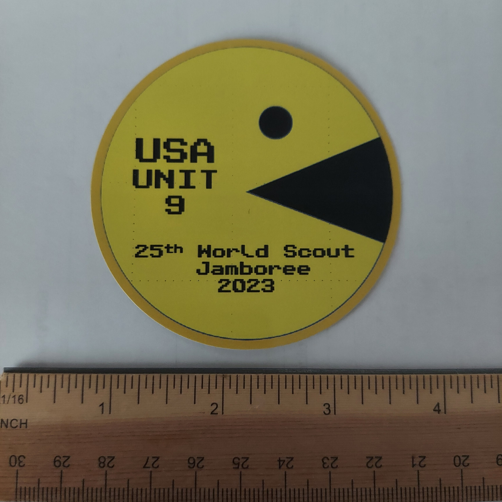 2023 Korea World Scout Jamboree USA Unit 9 Single Sticker Round