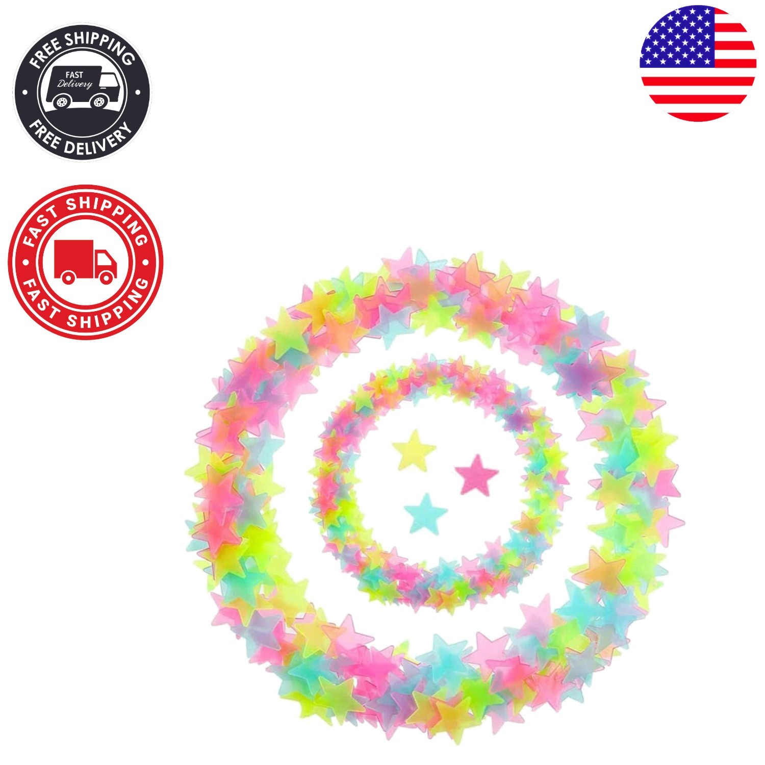 100 Non-Toxic Glow in The Dark Stars – Dreamy Ceiling Decoration for Kids’ Rooms