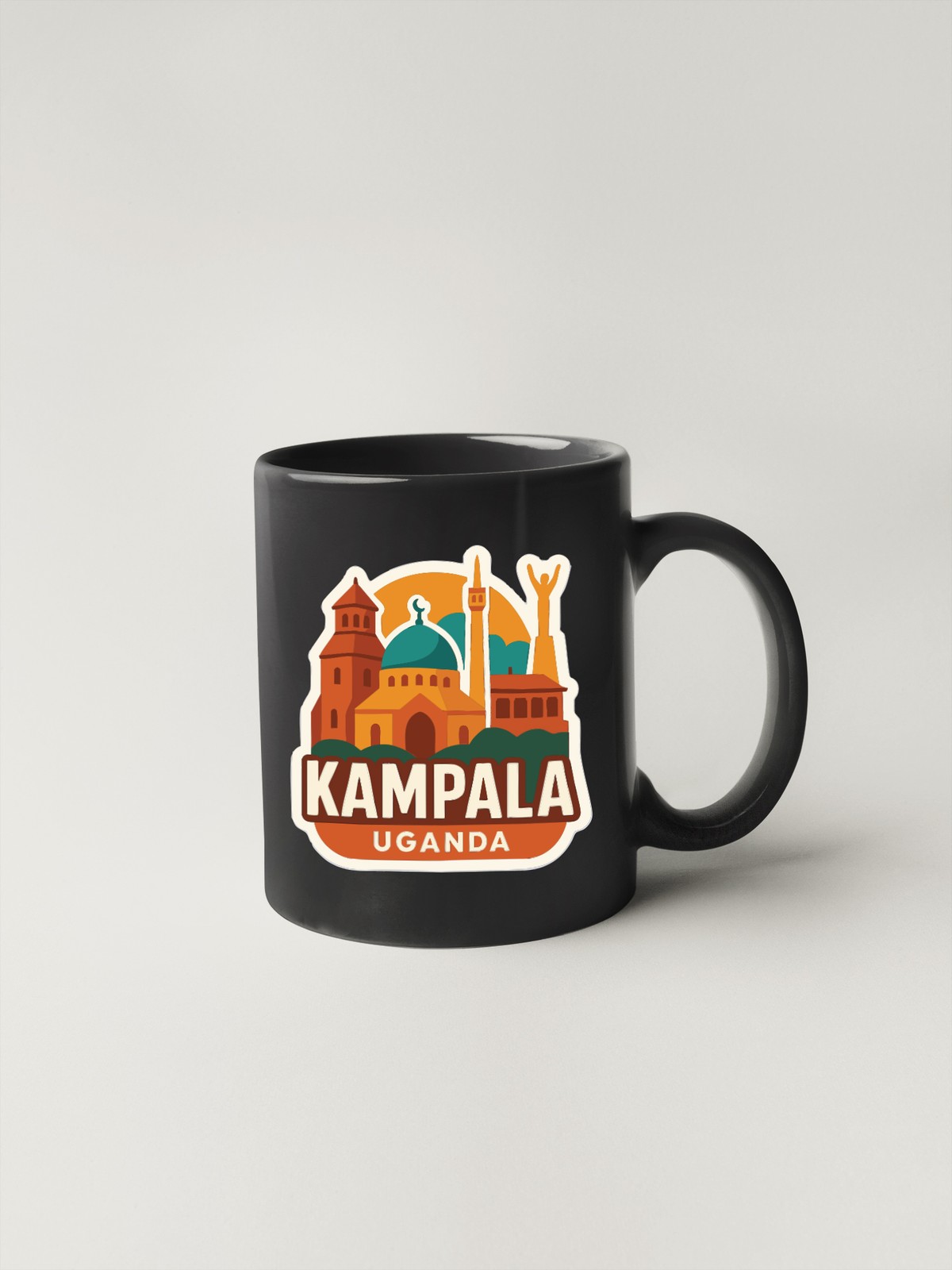 Kampala Uganda Sticker Decal Vinyl Die-Cut City Skyline Landmark Design