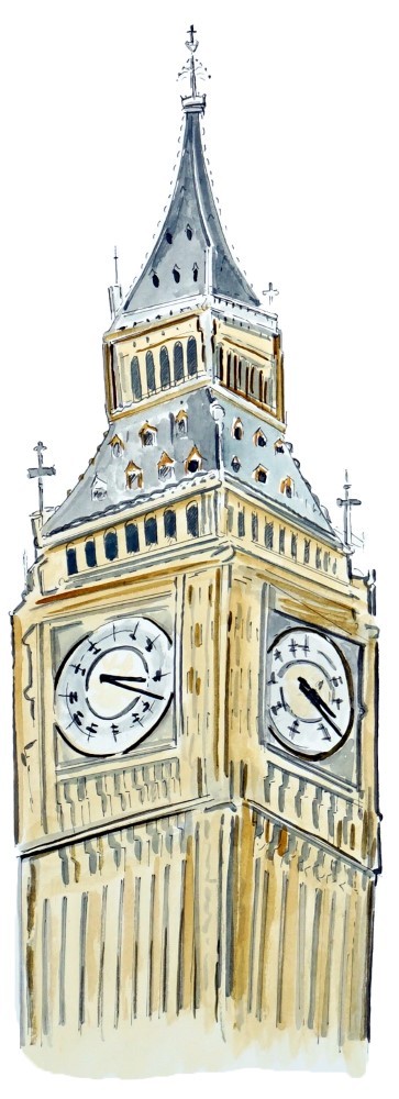 Big Ben Clock London UK High Quality Art Decal Car Truck Gift Wall Window Cup