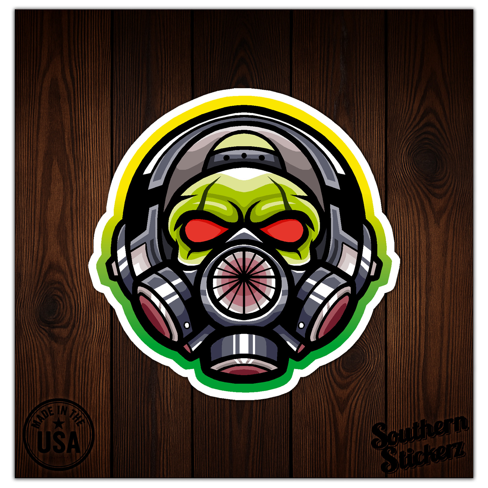 Biohazard Gas Mask – Vinyl Decal Sticker – Car Window Laptop – ebn7646
