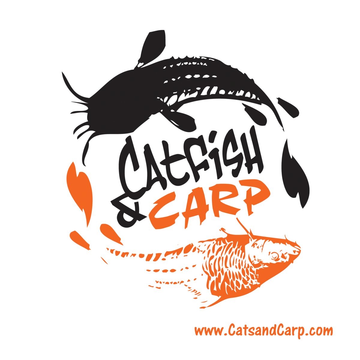 Catfish and Carp Logo Sticker, max. 4 x 4″