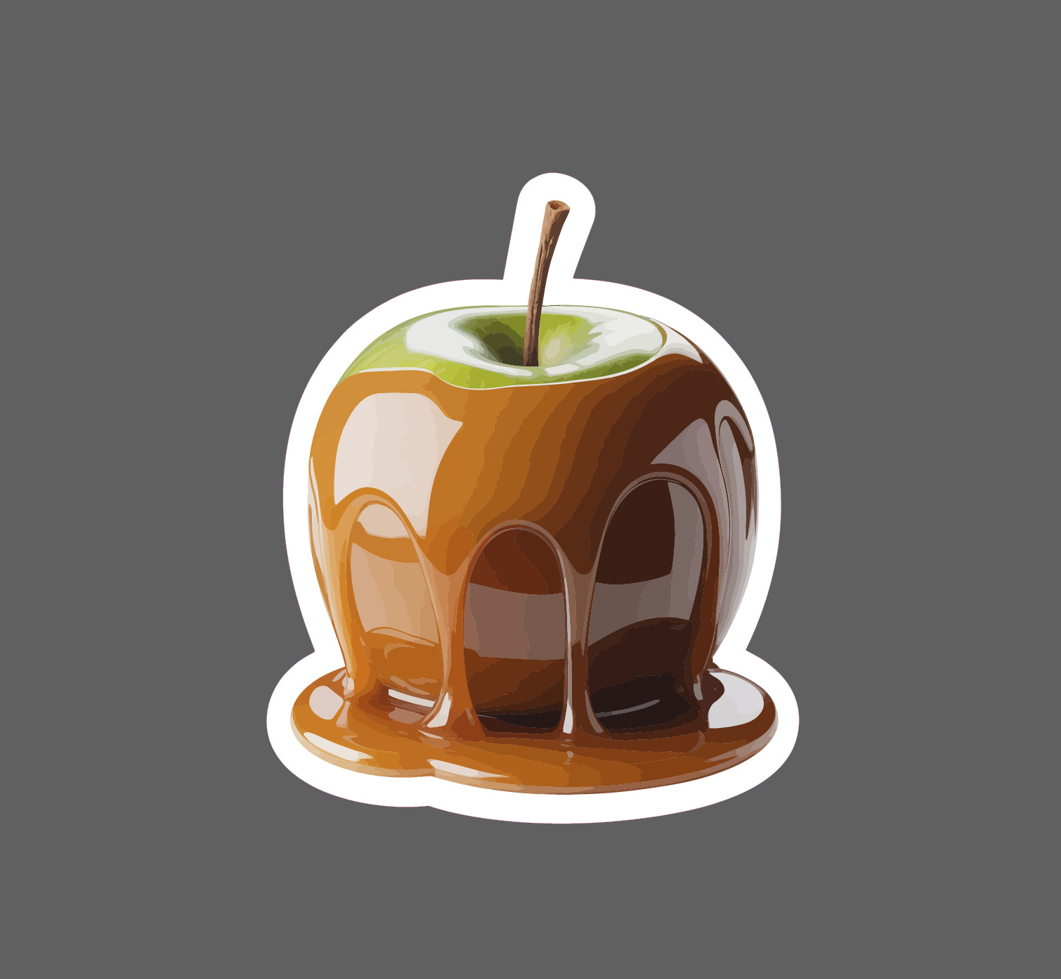 Caramel Apple Sticker Waterproof Decal Carnival Dessert Food Candy Gift NEW