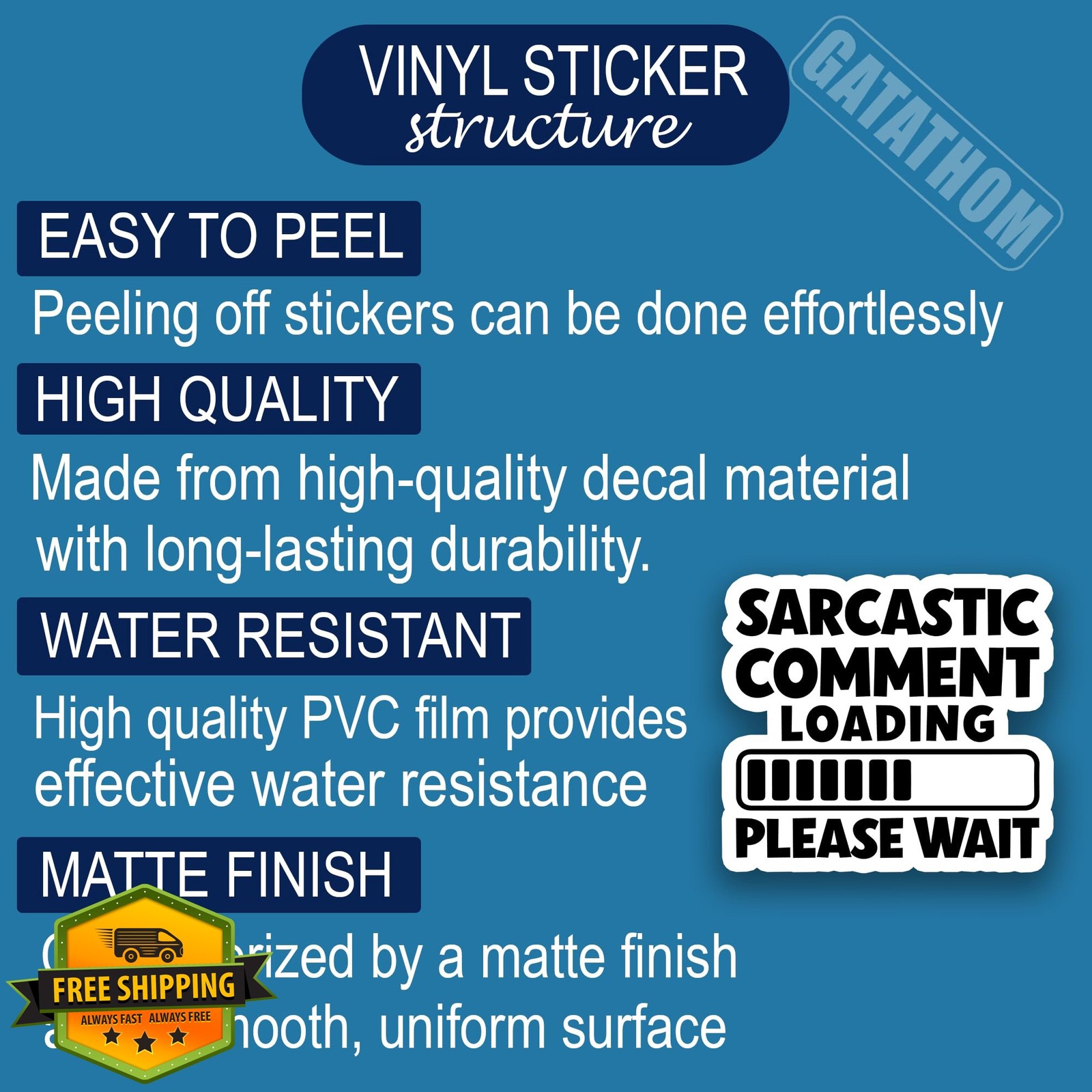 GATATHOM Sarcastic Comment Loading Sticker